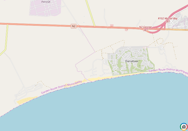 Map location of Moquini Coastal Estate